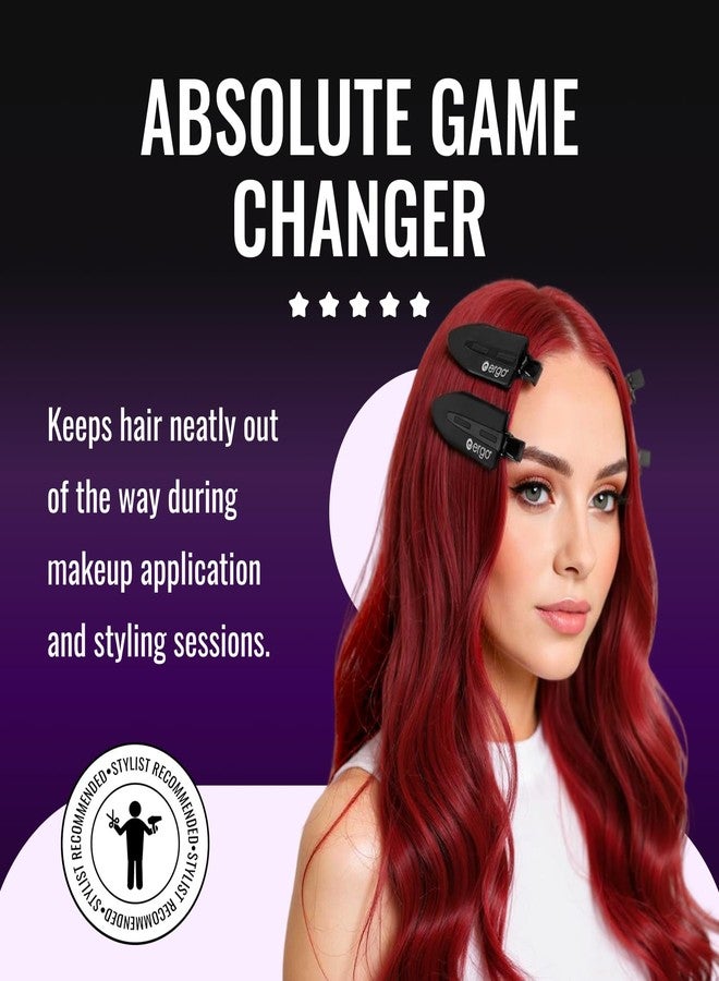 ERGO No-Crease Hair Clips – 4 Pcs Heat-Resistant Crimpless Clips for Hair Styling, Sectioning, Makeup | No Bend Clips for Women, Curls, Bangs, Salon Use - Image 5